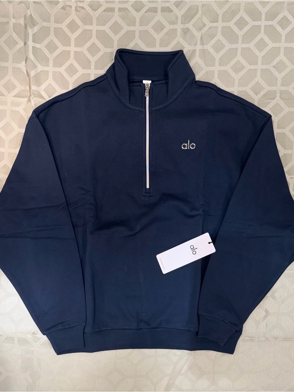 ALO Yoga Men’s Navy Quarter zip Sweatshirt